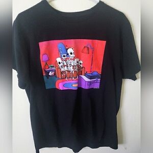 Simpsons Retro Shirt Large Black